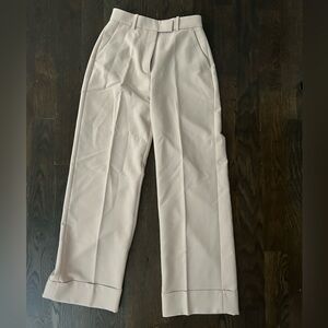 A&F ultra high rise work trousers with cute cuff detail!
